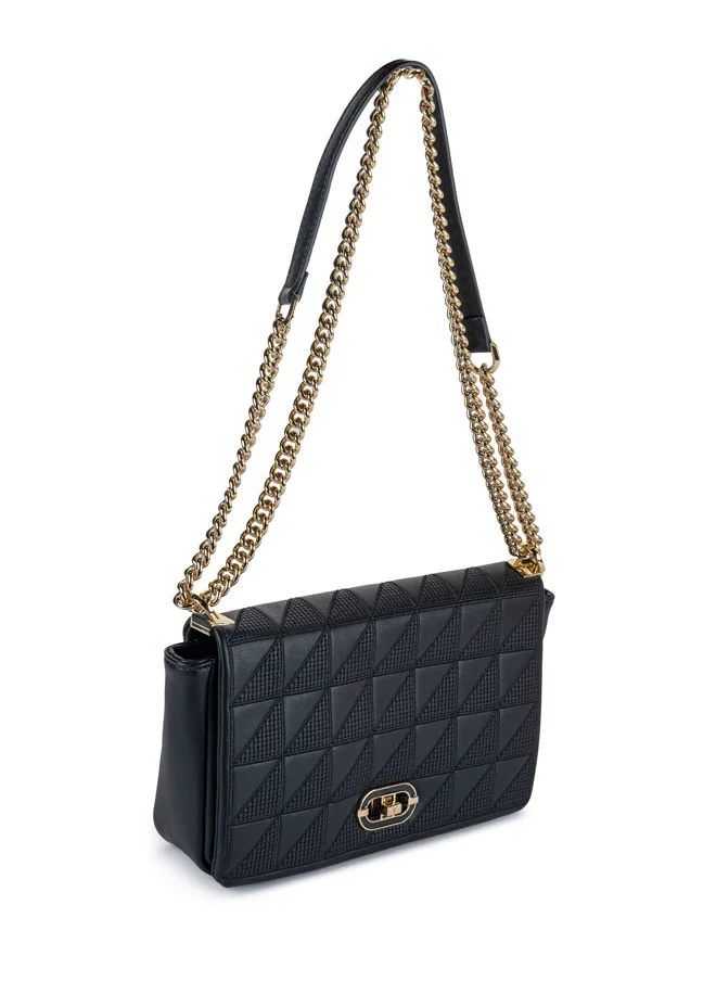 Vincci Women Quilted Shoulder Bag With Chain detail