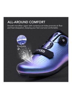 NIBEMINENT Cycling Shoes Road Bike for Men and Women Black Size 42 33.00x12.00x21.50cm  - Image 2