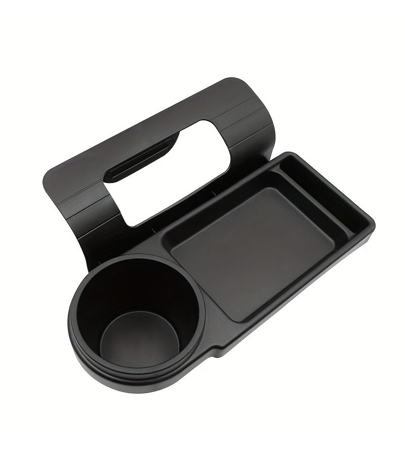 Car Door Side Storage Box With Drink Holder Multifunctional Organized Car Accessory Black - Image 3