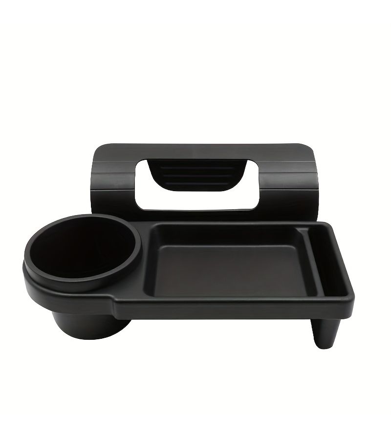 Car Door Side Storage Box With Drink Holder Multifunctional Organized Car Accessory Black - Image 5