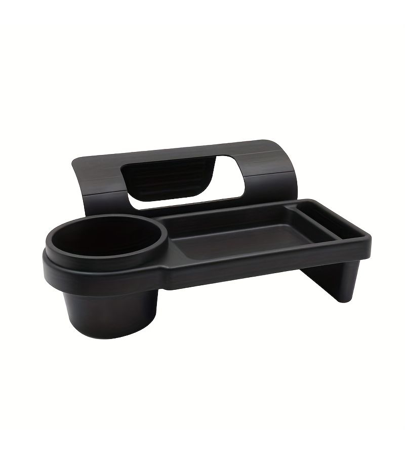 Car Door Side Storage Box With Drink Holder Multifunctional Organized Car Accessory Black - Image 4