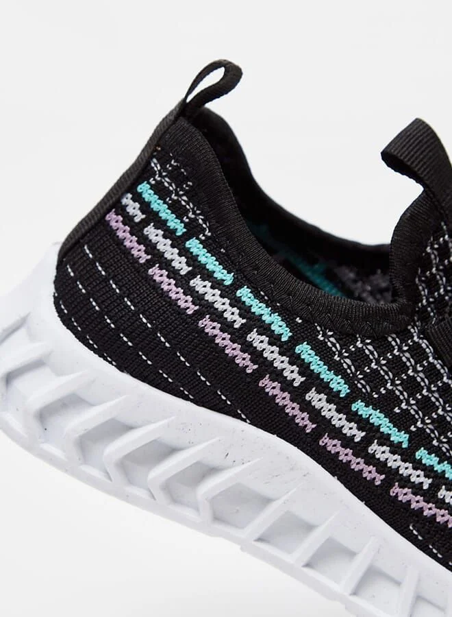 shoexpress Textured Sneakers With Lace-Up Closure