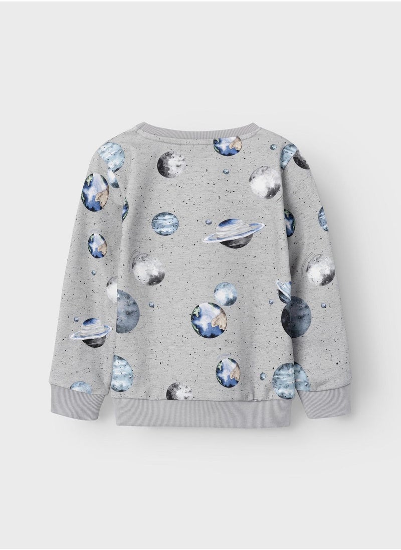 NAME IT - Kids Planet Print Sweatshirt - Image 1