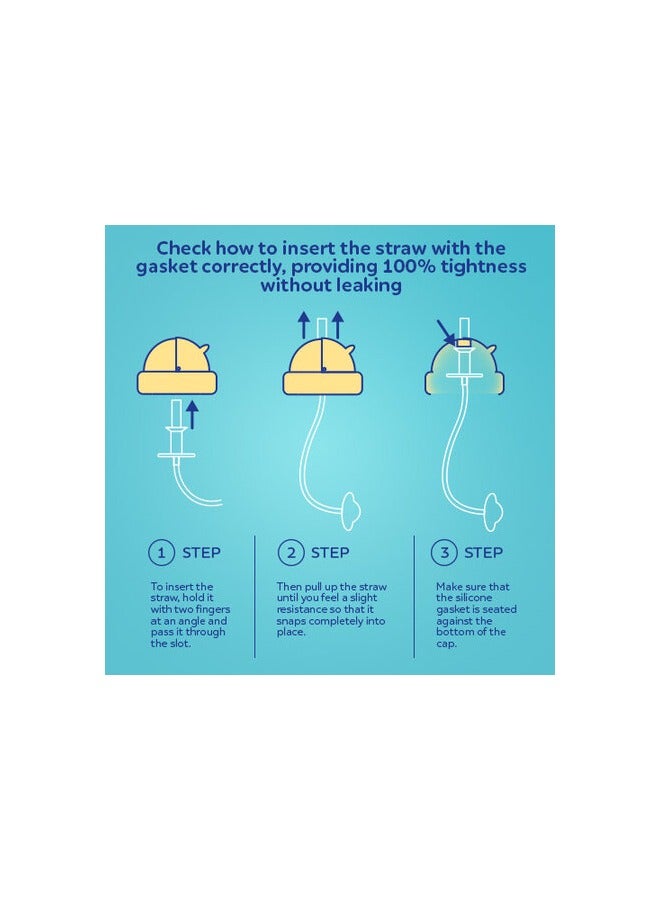 كانبول بيبز كوب كانبول بيبيز المضاد للانسكاب مع قشة مرجحة 270 مل - حيوانات غريبة - Image 3