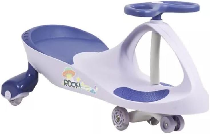 DORSA Twist and Turn Ride-On Swing Car with Light-Up Wheels for Kids - Purple - Image 2