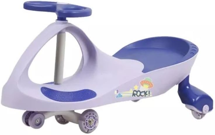 DORSA Twist and Turn Ride-On Swing Car with Light-Up Wheels for Kids - Purple - Image 1