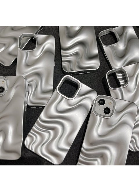 Advanced Sense Water Corrugated Soft Case For IPhone15/16pro Max Phone Case For Apple 13/12/14 Soft Case-Color:Hc Water Ripple Frosted Wine Red-Applicable Models:16 (without Packaging)