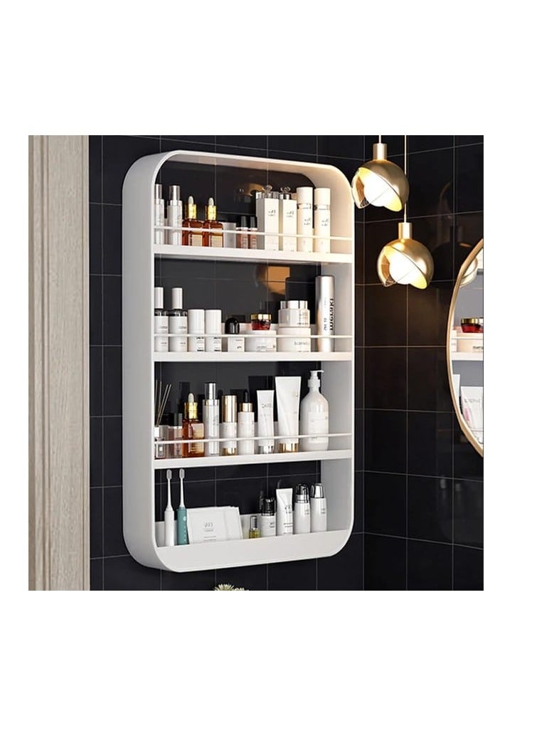 Punch-free dressing table storage rack, wall bathroom shelf, multi-layer wall mounted cosmetic comb rack… - Image 1