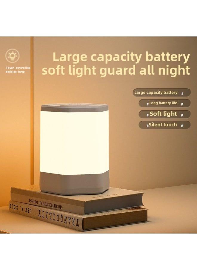 Generic - Creative Bedside Lamp Night Light Remote Control Table Lamp Decorative Lamp Hexagonal Lamp Rechargeable Table Lamp Led Eye Protection Lamp Color Mixing Lamp-Light Color: Charging Remote Control 2400 MA - Image 1