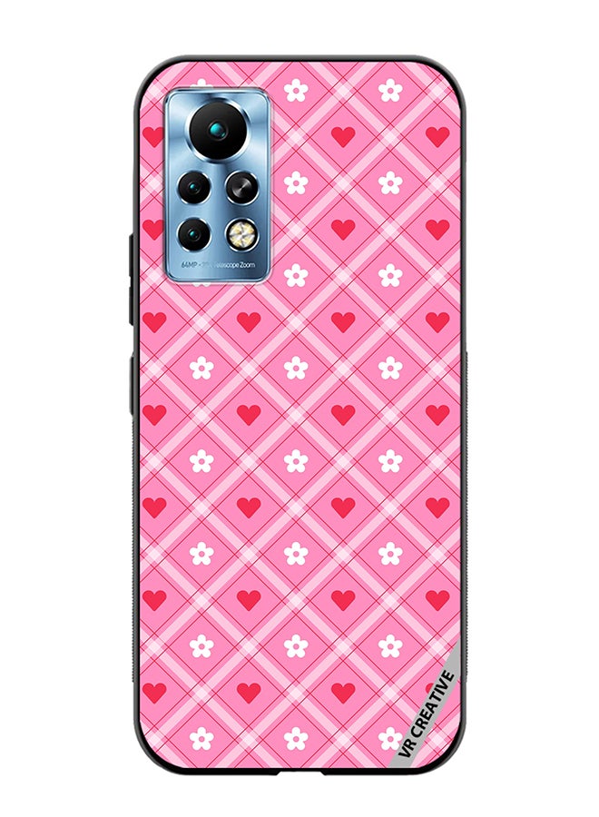 VR CREATIVE Protective Case Cover For Infinix Note 11 Pro Cute Heart Love Daisy Flower Design Multicolour - Image 1