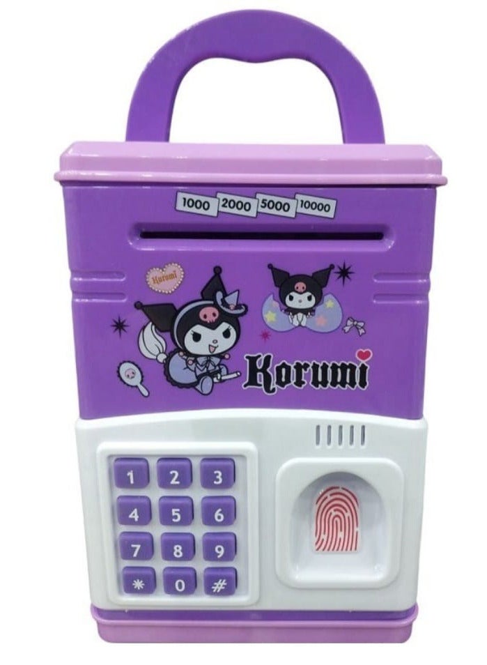 Kuromi Kids Electronic Safe with Password and Fingerprint for Money and Coins - Image 1