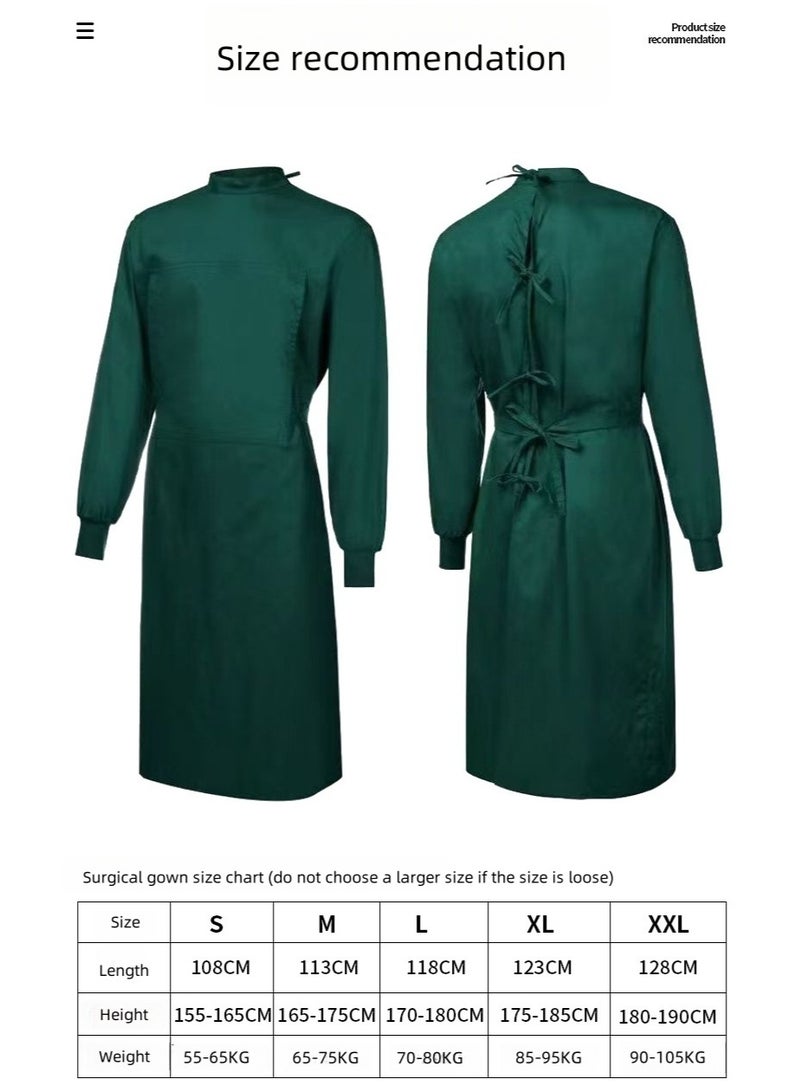 Generic Surgical gowns, medical special hand-washing gowns, isolation gowns, long-sleeved male and female doctor work clothes, hand-washing clothes, surgical gowns (green)  - Image 3