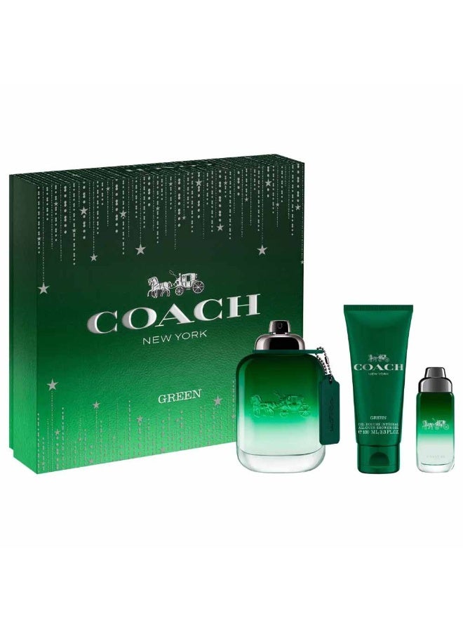COACH Green For Men Set Edt 100Ml + Edt 15Ml + All-Over Shower Gel 100Ml - Image 2