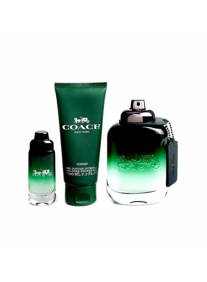 COACH Green For Men Set Edt 100Ml + Edt 15Ml + All-Over Shower Gel 100Ml - Image 1
