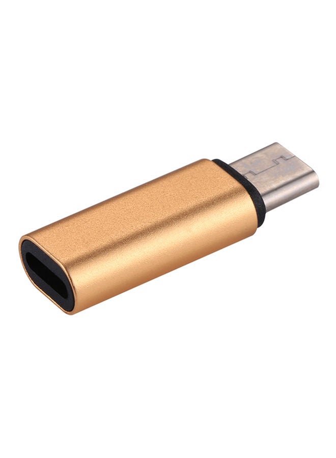 NIBEMINENT 8-Pin Female To Type-C Male Adapter Gold - Image 2