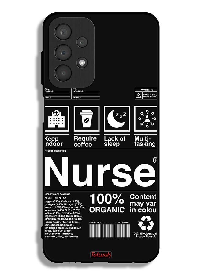 Tolwak Samsung Galaxy A23 4G Protective Case Cover Nurse Sticker - Image 1