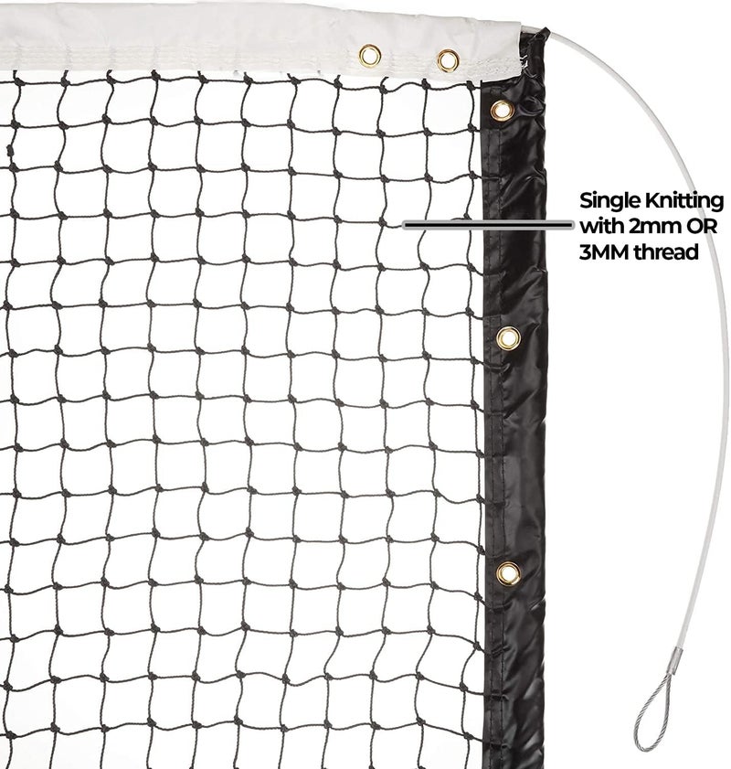 AB-Z HDPE Lawn Tennis Double Tournament Net with Wire Rope | Professional Lawn Tennis Net and Strength (2MM - Single) - Image 3
