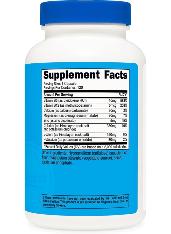 Nutricost Electrolyte Complex (Advanced Hydration with Real SaltÂ®) 120 Capsules - 8 Hydrating Electrolytes And Vitamins, Gluten Free, Non-GMO, Vegetarian - Image 5