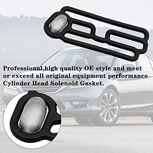 YITHSWAY Cylinder Head VVT VTEC Solenoid Spool Valve Gasket for 2002-2016 Honda CR-V Accord Civic Odyssey Pilot Accord Crosstour, 2013-2015 Acura RDX, OE 15815-R70-A01 15845-R70-A01 2PCS - Image 5