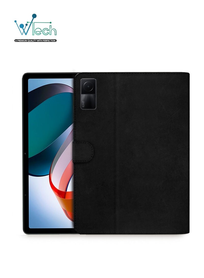 دبليو تيك غطاء قلاب من جلد البولي يوريثان لهاتف Xiaomi Redmi Pad 10.61 2022 أسود - Image 1