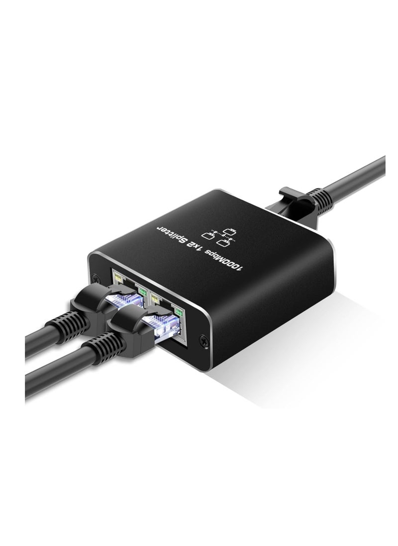 ماركة غير محددة موزع ايثرنت ار جيه 45 من 1 الى 2، مقسم شبكة  1000Mbps مع كيبل طاقة USB، موصل مقسم انترنت جيجابت LAN لكات 5/5e/6/7/8، يدعم جهازين يعملان في وقت واحد  - Image 1