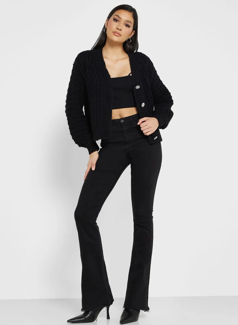 VERO MODA Button Detail Knitted Cardigan