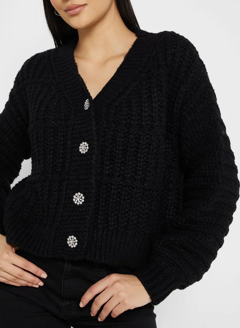 VERO MODA Button Detail Knitted Cardigan