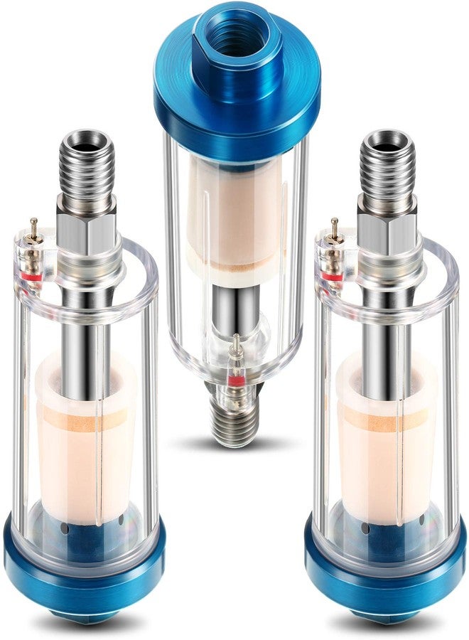 Mudder 3 Pcs Compressed Air Filter Water Oil Separator 1/4 Inch NPT Inlet and Outlet Airbrush Filter Moisture Separator for Air Line Compressor Fitting, 90 PSI - Image 1