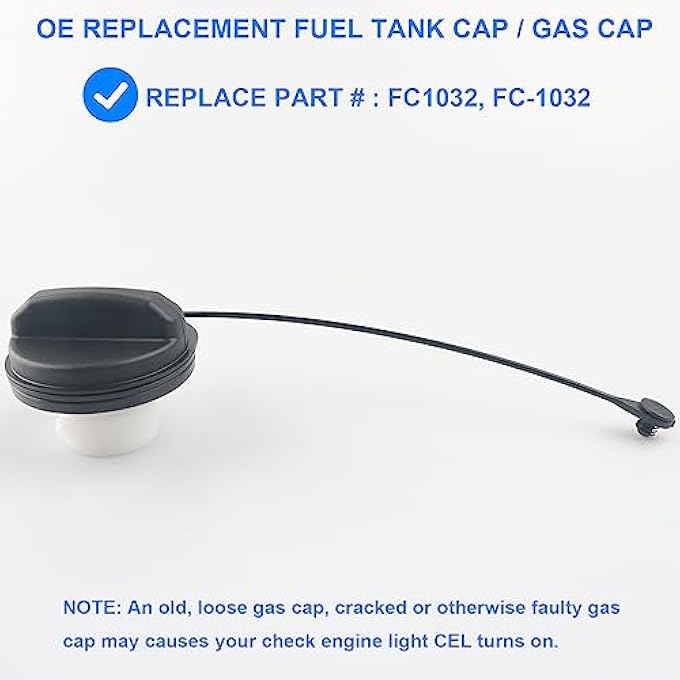 rayihni Fuel Gas Tank Cap Compatible with Ford Mustang 2005 2006 2007 Replaces FC1032 - Image 2