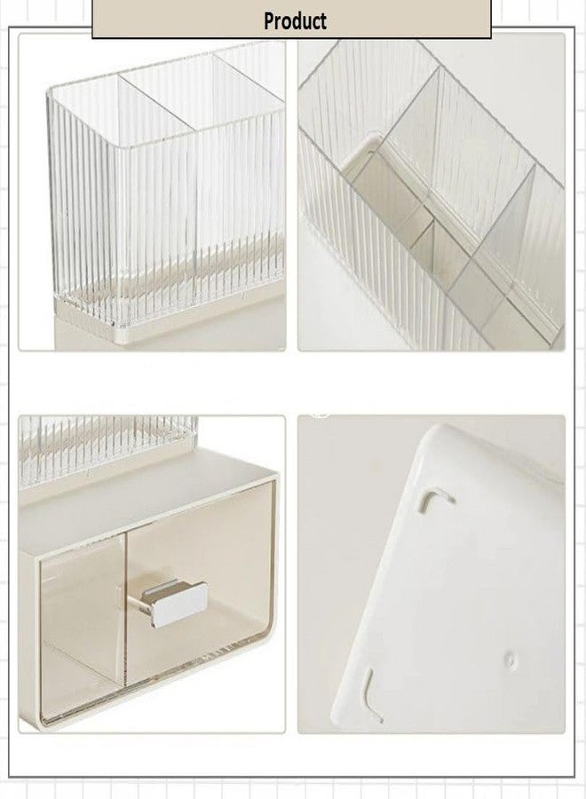 KRLZ Clear Makeup Organizer With Stackable Drawer, Cosmetic Storage Display Case for Vanity, Bathroom Countertop or Dresser,Counter top Holder for Lipstick, Brushes, Lotions, Eyeshadow - Image 5
