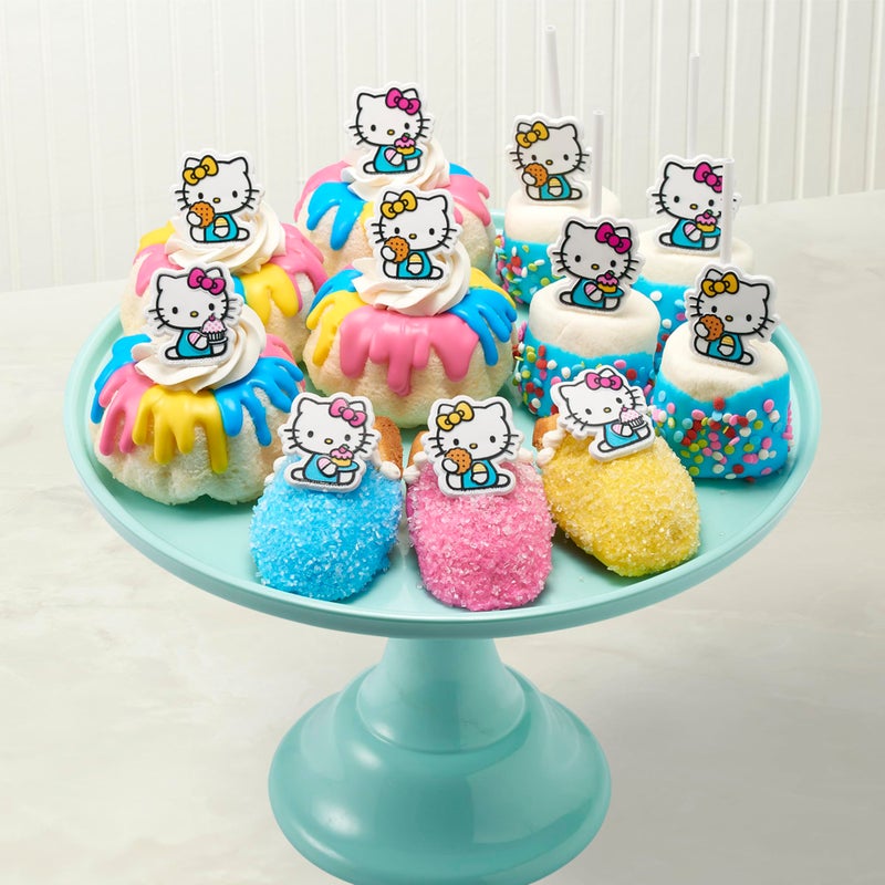 DecoPac Hello KittyÂ® Rings, Cupcake Decorations Featuring Hello Kitty and Mimmy, Pink And Yellow - 24 Pack - Image 2