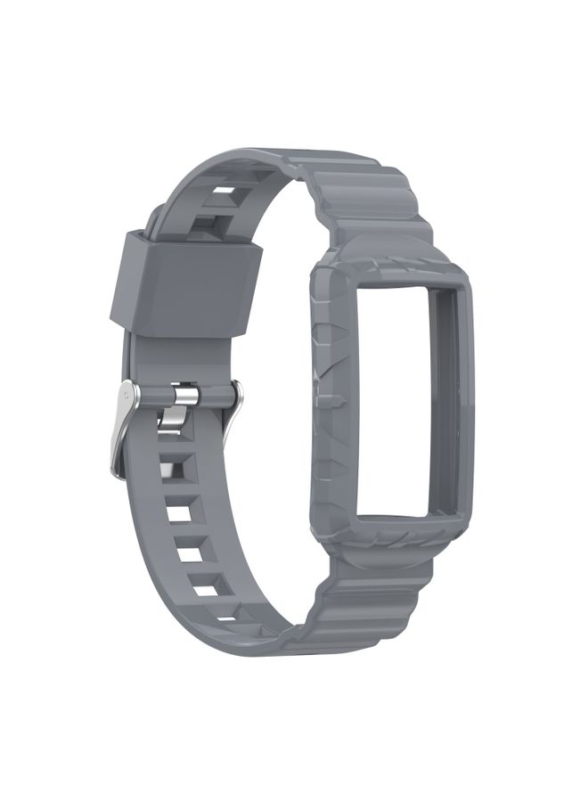 Replacement Strap For Fitbit Charge 3 SE Silicone One Body Armor Watch Band Gray