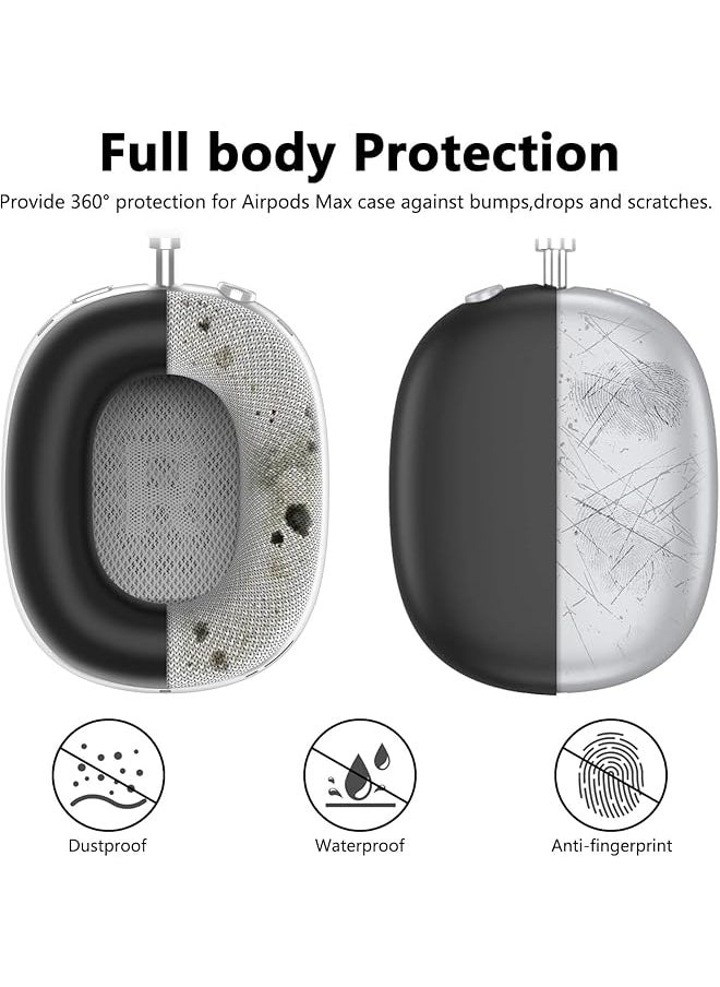 erorex - Silicone Case Cover For Airpods Max Headphones Ear Pad Case Cover Ear Cups Cover Headband Cover For Airpods Max 2024 2020 Accessories Silicone Protector For Airpods Max Black - Image 1