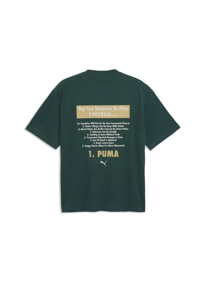 Puma Dark Green Graphic Football Tee Men for Men | Best Price UAE