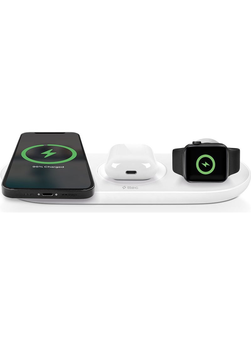 TTec - Smartcharger Air+ Iphone+Apple Watch+Airpods Wireless Fast Charger and Pd 20W Travel Charger - 2KS21 - Image 1