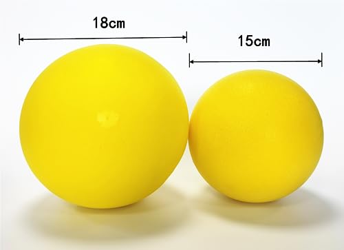 Ganjiang 7 Inches Soft No-Noise Foam Ball Sponge Kickball Dodgeball for Indoor Activity (Yellow Color) - Image 2
