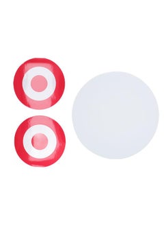 Archery Moving Target EVA Round Arrow Target Shooting Practice Target with 2 Target Papers White Red Target