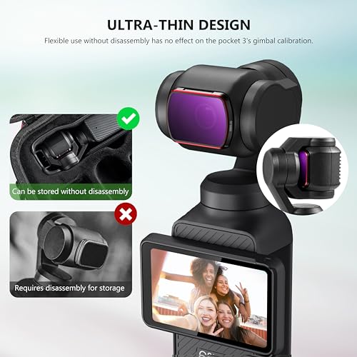 STARTRC مجموعة فلاتر مغناطيسية CPL و ND لـ DJI Osmo Pocket 3 - 6 قطع CPL، ND8، ND16، ND32، ND64، ND256، إطار ألمنيوم فائق النحافة - Image 2
