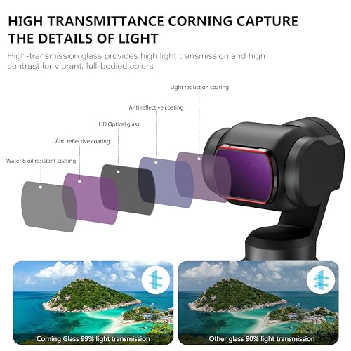 STARTRC مجموعة فلاتر مغناطيسية CPL و ND لـ DJI Osmo Pocket 3 - 6 قطع CPL، ND8، ND16، ND32، ND64، ND256، إطار ألمنيوم فائق النحافة - Image 5