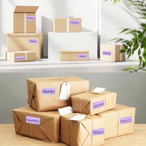 Yegawen Direct Thermal Label 2x1 Inch- Barcode Labels- Holographic Thermal Sticker Labels for Address, Shipping, Compatible with Rollo Label Printer & MUNBYN& Zebra (300 Sheets/Purple) - Image 4