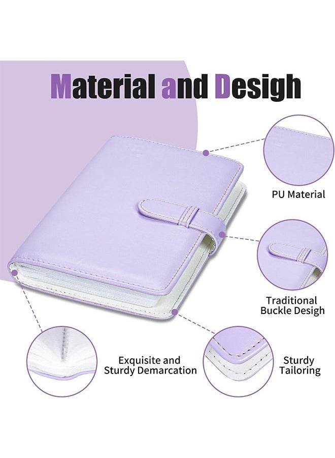 روكاوات 108 Pockets Mini Album متوافق مع Fujifilm Instax Mini Film ، مناسب لـ Instax Mini 12/11/7+/9/Evo/Link 2 ، 2x3 "ألبوم صور Canon Ivy 2 Kpop Photocard (Lilac Purple) - Image 3