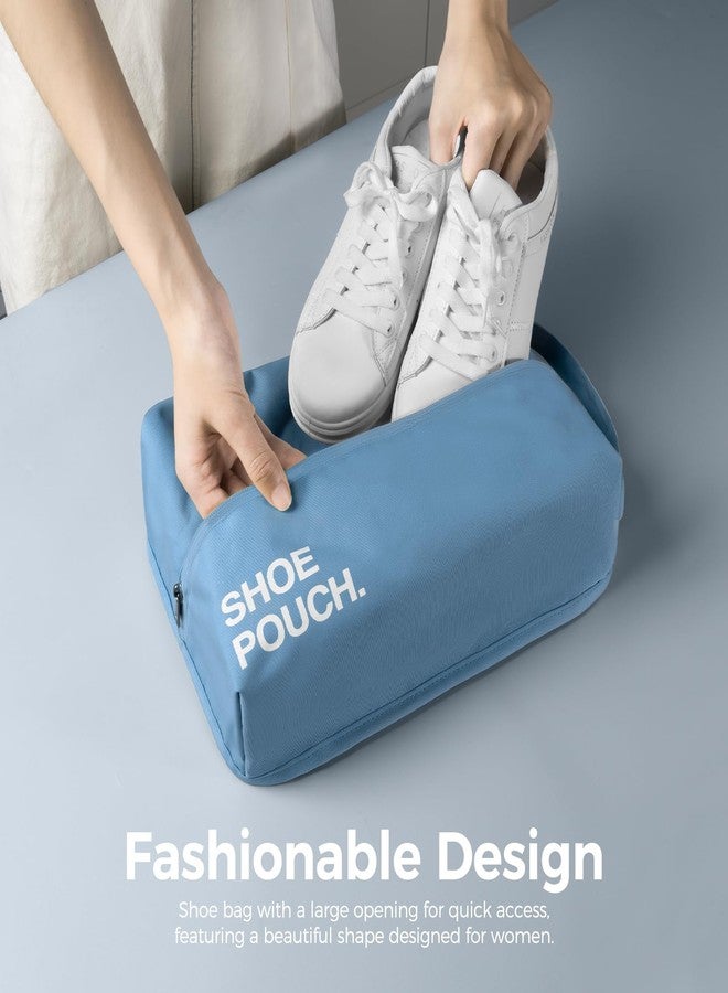 pack all Stylish Shoe Bag for Travel, Water-Resistant Shoe Pouch for Gym, Smell-Proof Soccer Cleats Bag for Sport (Dark Blue) - Image 3