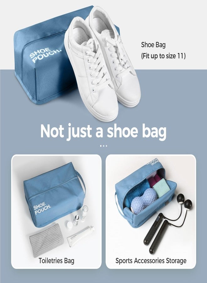 pack all Stylish Shoe Bag for Travel, Water-Resistant Shoe Pouch for Gym, Smell-Proof Soccer Cleats Bag for Sport (Dark Blue) - Image 4