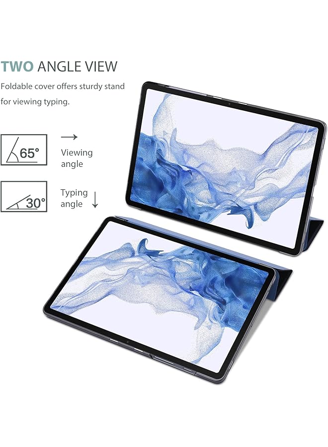 Procases Galaxy Tab S8 Plus S7 Plus 12.4 Inch Case Slim Lightweight Stand Case Shell Cover For Samsung X800 X806 T970 T975 T976 T978 2022 2020 Release -Navy - Image 5