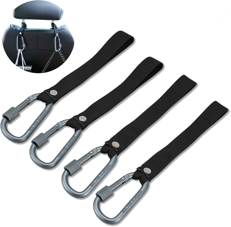 ECOSHIRE Car Seat Headrest Hook 4 Pack (Grey) - Image 1
