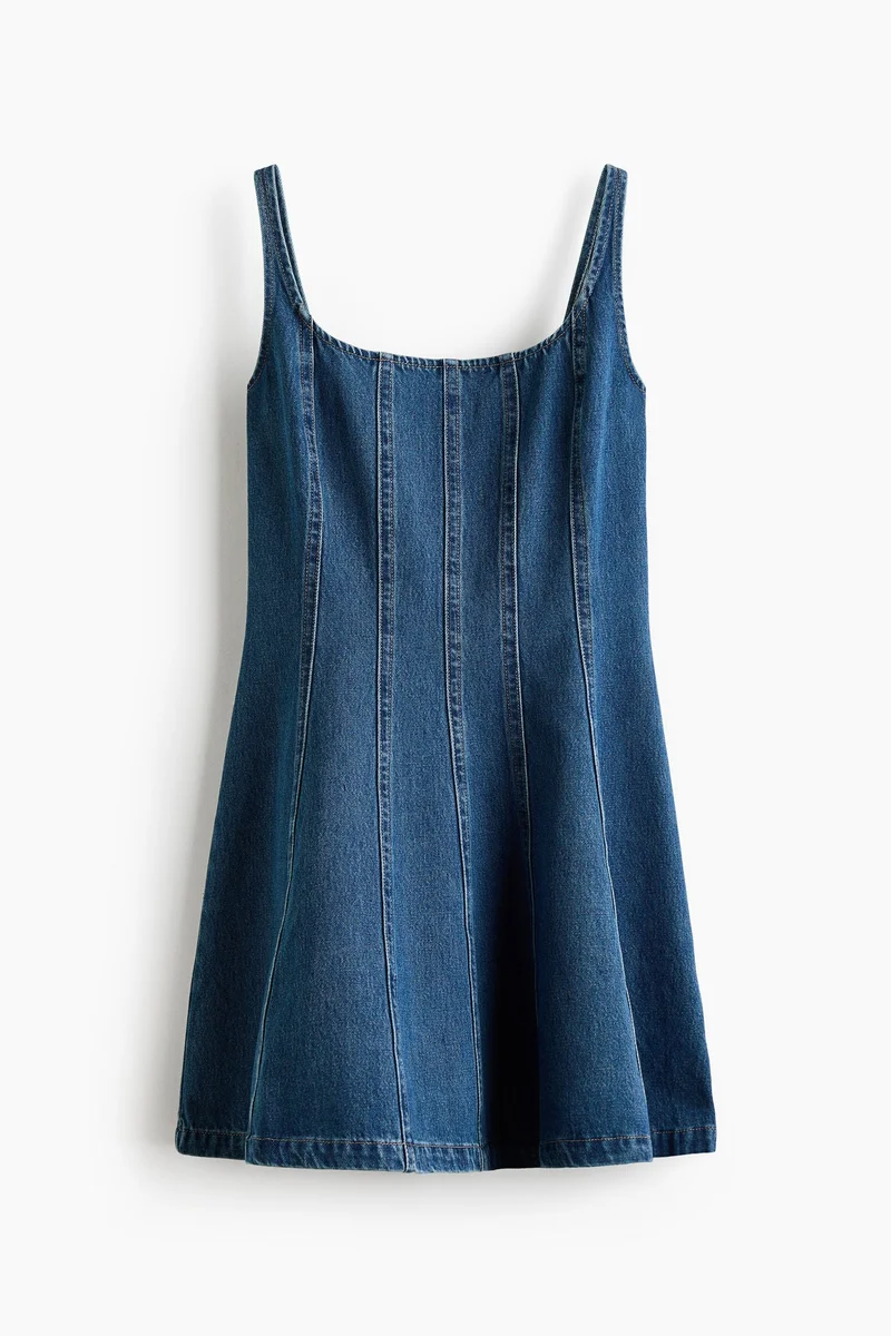 H&M Flared-skirt denim dress