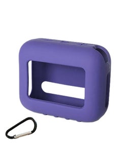 بيوينتي For JBL Go 4 Waterproof Bluetooth Speaker Silicone Cover Case, Portable Silicone Travel Case with Carabiner, Protective Skin Case(purple)  - Image 1