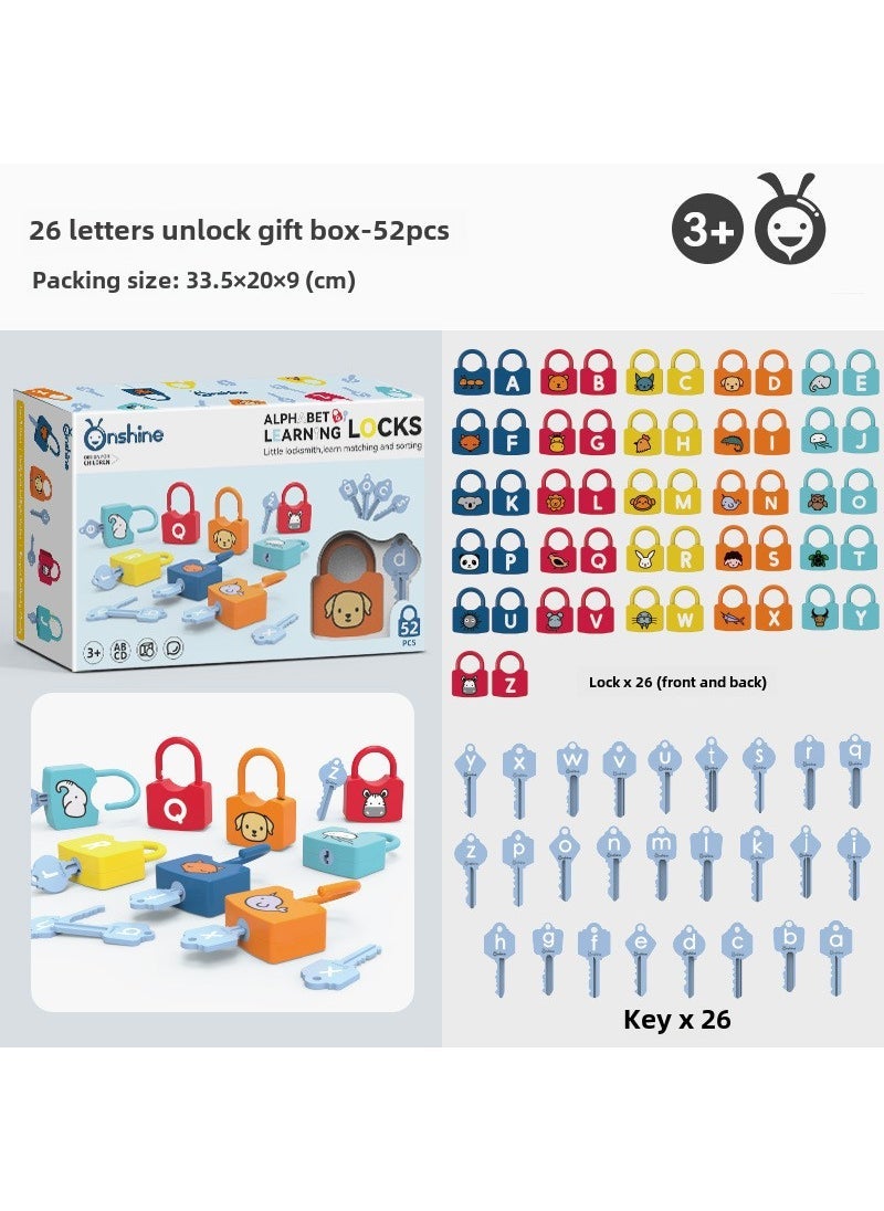 Childhood Educational Lock Puzzle for Ages 3-6 Letter unlock 