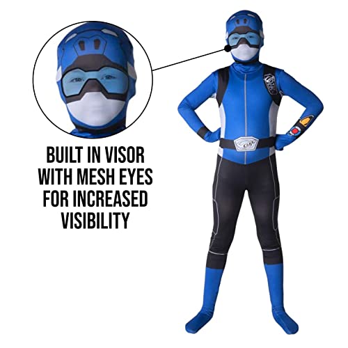 Morphsuits Morph Costumes Blue Power Ranger Costume Kids Halloween Costumes Medium - Image 2