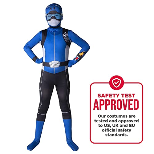 Morphsuits Morph Costumes Blue Power Ranger Costume Kids Halloween Costumes Medium - Image 3